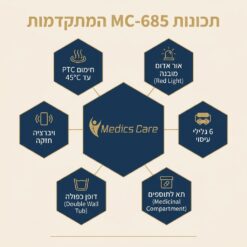  אמבט עיסוי SPA לרגליים MC-685 — חימום PTC + אור אדום + ויברציה + 6 גלילי עיסוי 