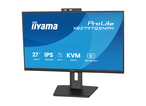  IIYAMA 27’’ QHD 75HZ 1MS WEBCAM USB-C PD96W IPS MONITOR 