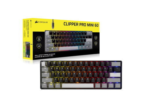  CORSAIR CLIPPER PRO MINI 60 HALL EFFECT GAMING KEYBOARD BLACK 