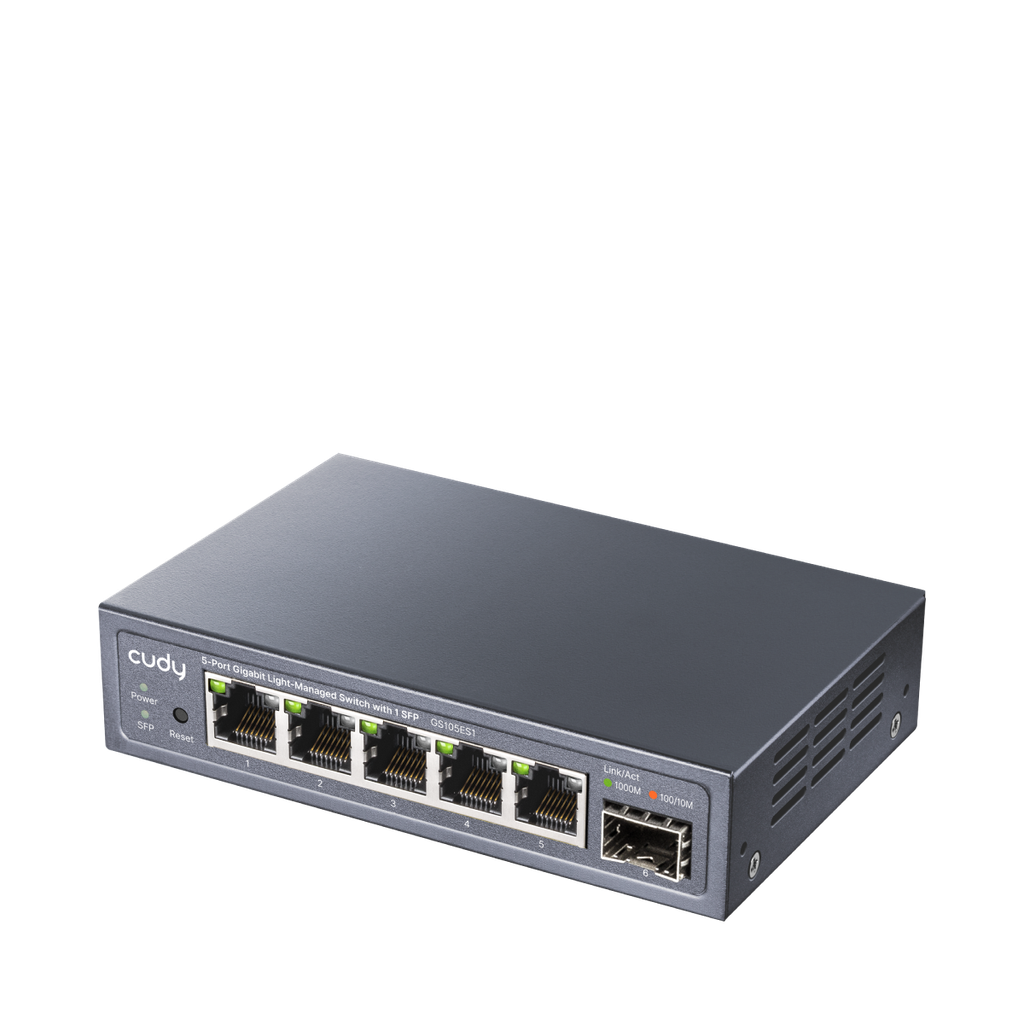  CUDY 5-Port 5 Gigabit SFP Switch GS105ES1 