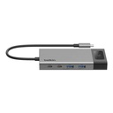  רכזת Belkin USB-C עם 8 חיבורים ותמיכה בתצוגה כפולה. Belkin INC027dqSGY 