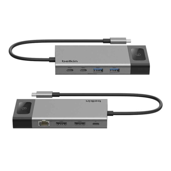  רכזת Belkin USB-C עם 8 חיבורים ותמיכה בתצוגה כפולה. Belkin INC027dqSGY 