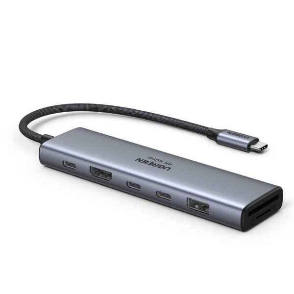  תחנת עגינה UGREEN USB-C 7-in-1 10Gbps 4K60Hz UGREEN CM511 45521 