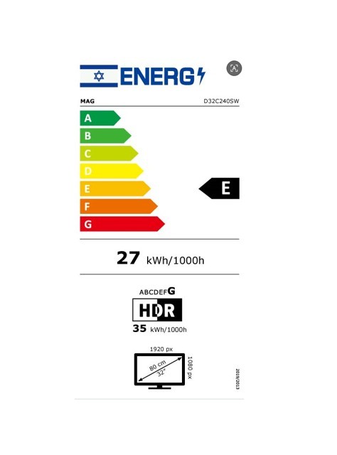  מסך מחשב גיימינג קעור MAG D32C240SW 32" FHD 240Hz VA - לבן 