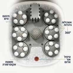  אמבט עיסוי SPA חכם לרגליים MC-985 — 360° גלילים מסתובבים + שלט אלחוטי + תאימות לשמנים 
