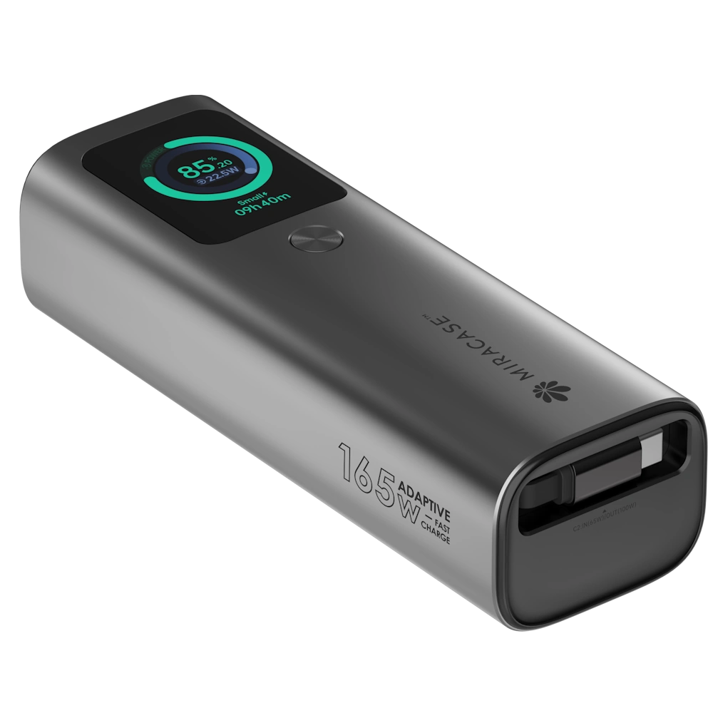 סוללה ניידת Miracase MPB20RC165W – טעינה חכמה עם מסך מידע וממשק מתקדם