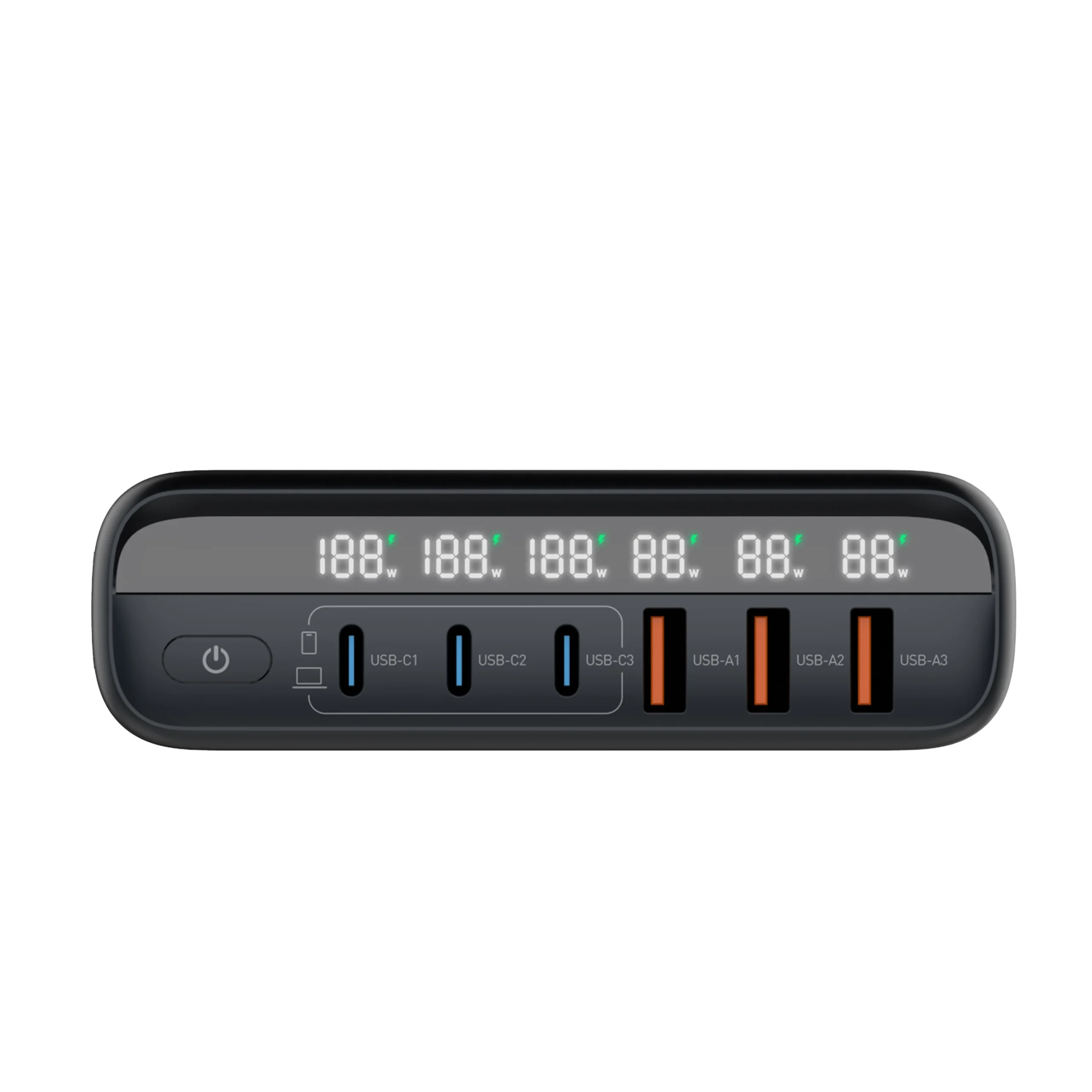 מטען קיר עוצמתי 140W עם 6 יציאות טעינה דגם  MWC140W מבית Miracase