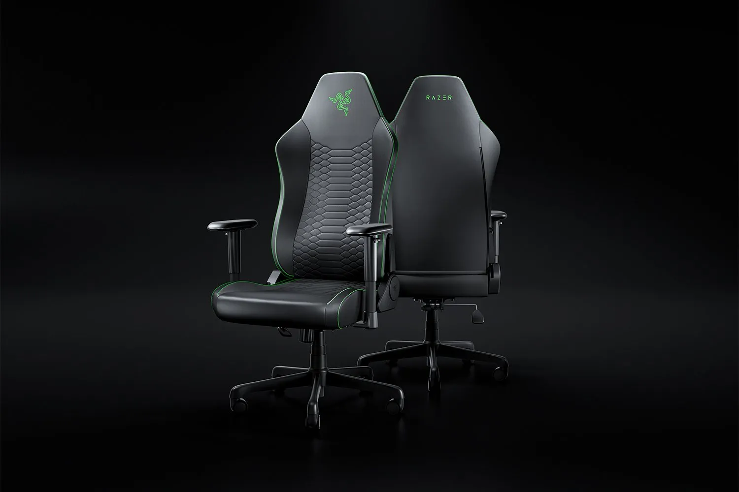 כיסא גיימינג דגם Iskur V2 X NewGen בצבע שחור ירוק מבית Razer