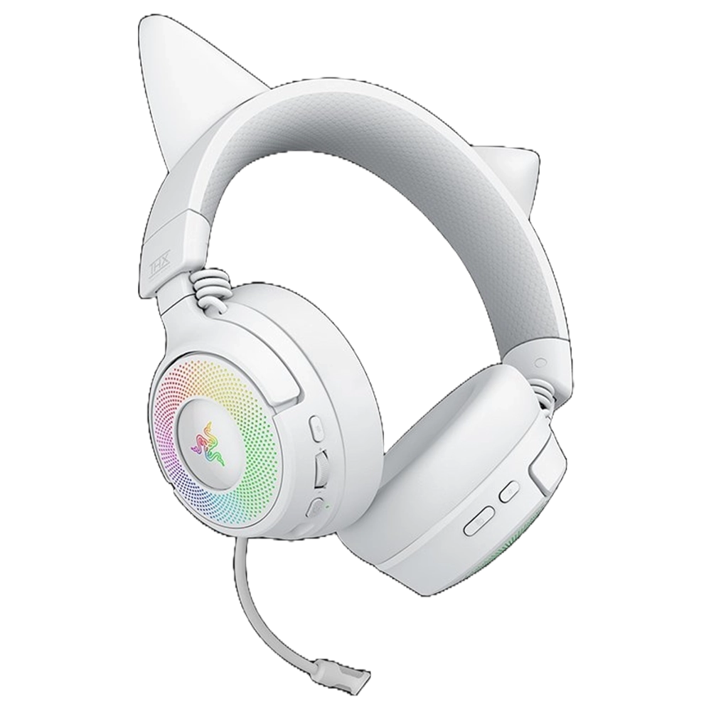 RAZER KRAKEN KITTY V3 – אוזניות גיימינג אלחוטיות לבן