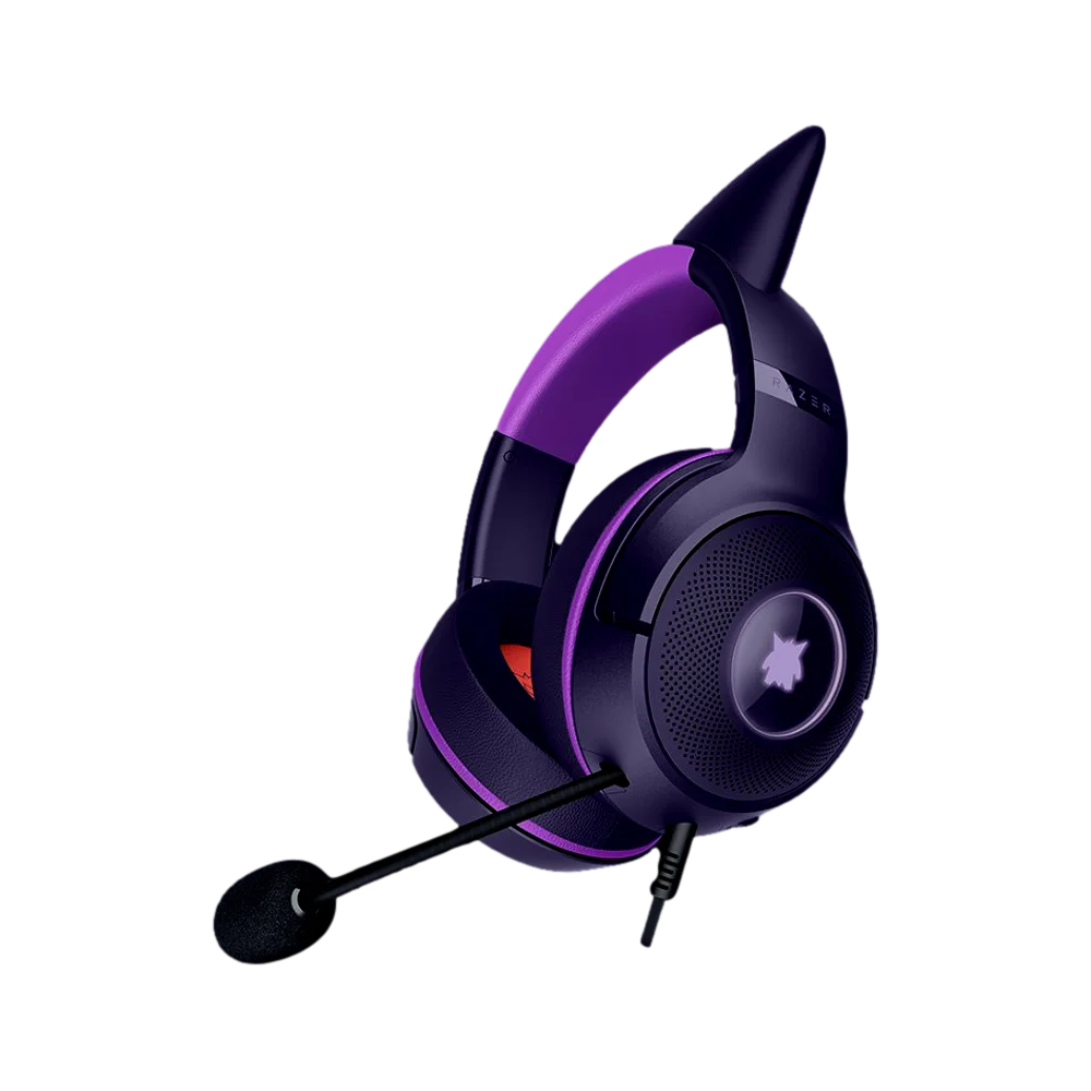 אוזניות גיימינג חוטיות דגם Kraken Kitty V2 Gengar Edition מבית Razer