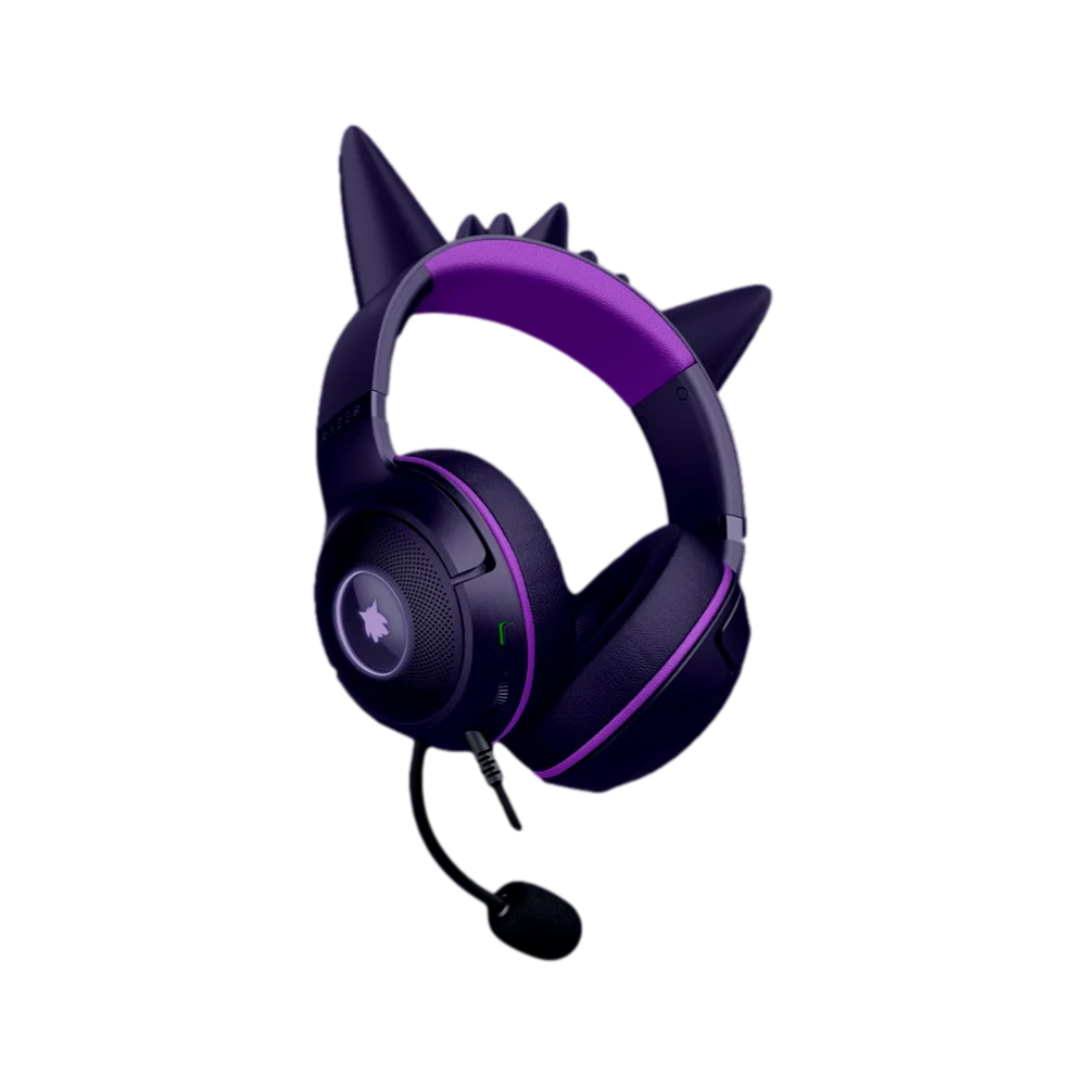 אוזניות גיימינג חוטיות דגם Kraken Kitty V2 Gengar Edition מבית Razer