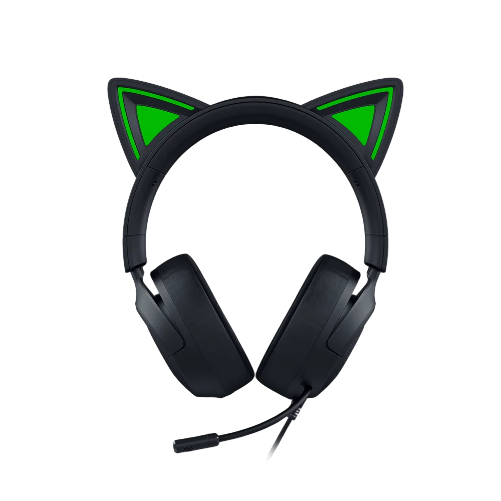 אוזניות גיימינג חוטיות דגם Kraken Kitty V3 X בצבע שחור מבית Razer