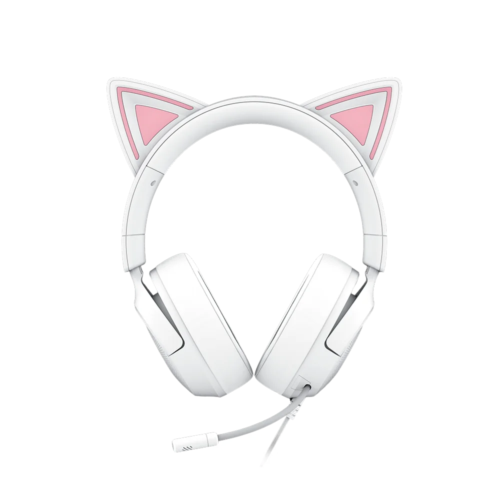 אוזניות גיימינג חוטיות דגם Kraken Kitty V3 X בצבע לבן מבית Razer