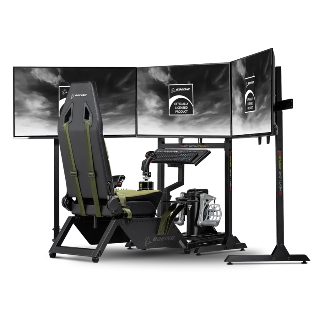 Next Level Racing® Flight Simulator Boeing Military Edition – מושב סימולטור טיסה צבאי