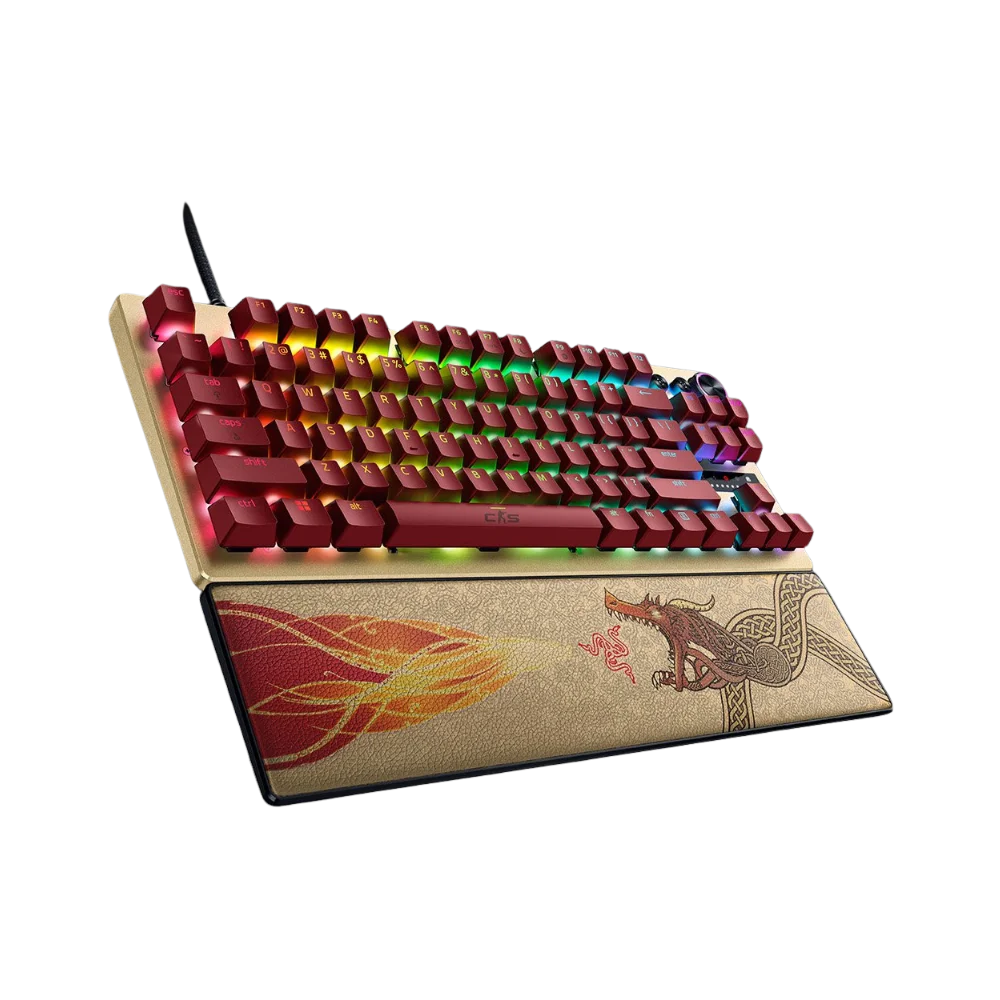 מקלדת גיימינג חוטית דגם Huntsman V3 Pro Tenkeyless Counter Strike 2 Edition מבית Razer