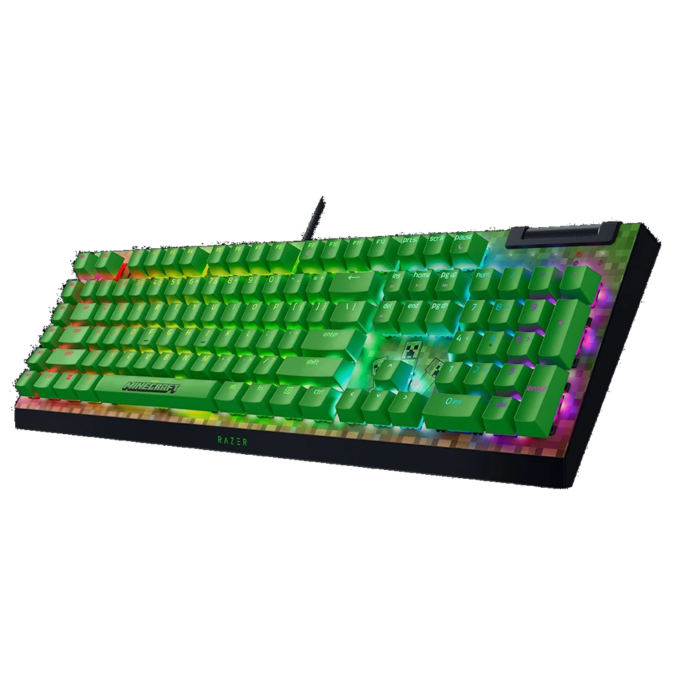 Minecraft Edition Razer BlackWidow V4 X – מקלדת גיימינג מכנית