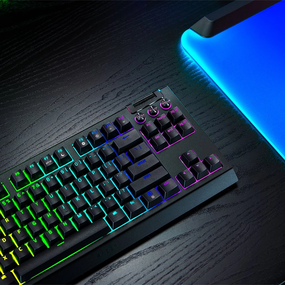 מקלדת גיימינג מכנית אלחוטית דגם BlackWidow V4 Tenkeyless HyperSpeed מבית Razer