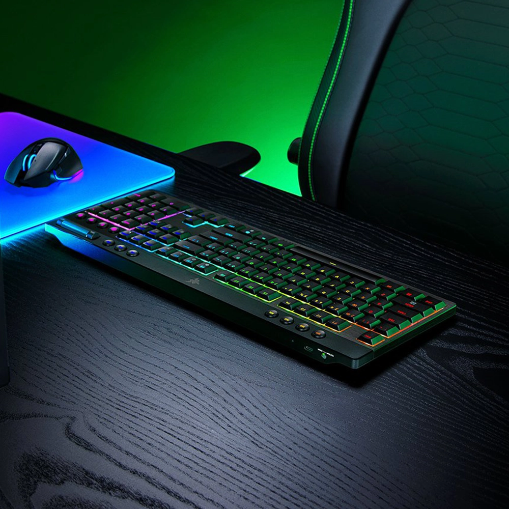 RAZER BLACKWIDOW V4 LOW-PROFILE HYPERSPEED – מקלדת מכנית אלחוטית