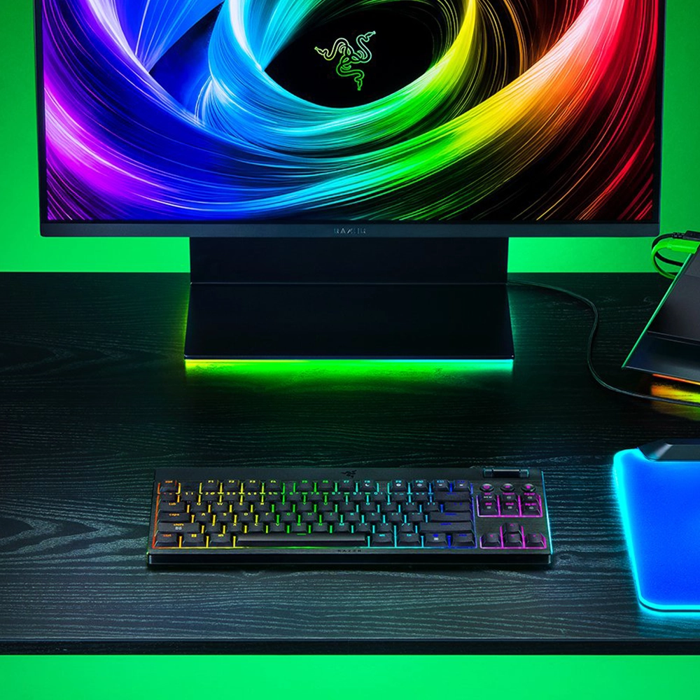 RAZER BLACKWIDOW V4 LOW-PROFILE TENKEYLESS HYPERSPEED – מקלדת מכנית אלחוטית