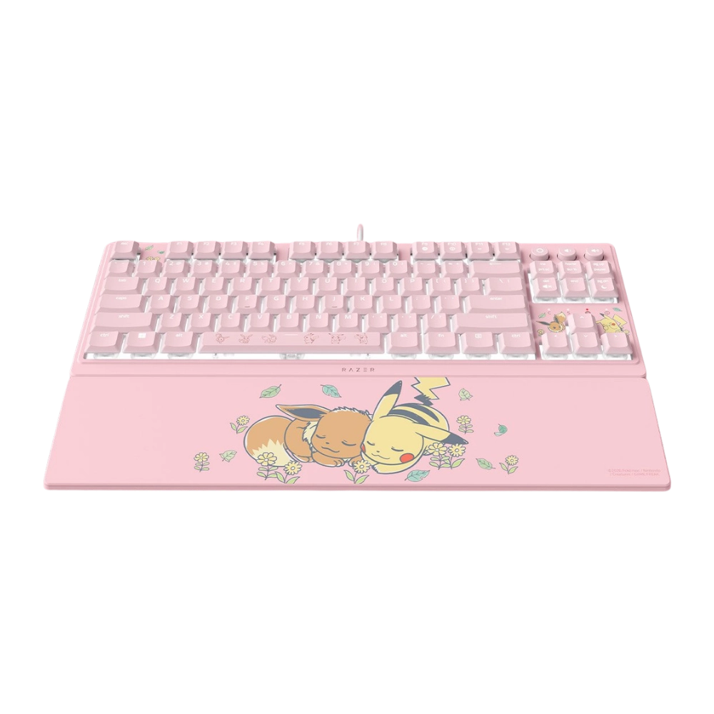 מקלדת גיימינג דגם Ornata V3 Tenkeyless - Pikachu & Eevee Edition מבית Razer