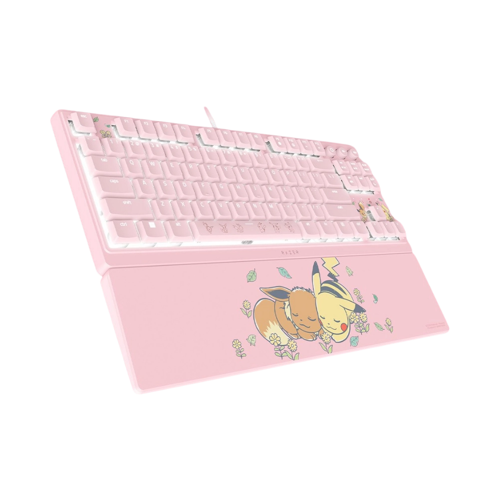 מקלדת גיימינג דגם Ornata V3 Tenkeyless - Pikachu & Eevee Edition מבית Razer