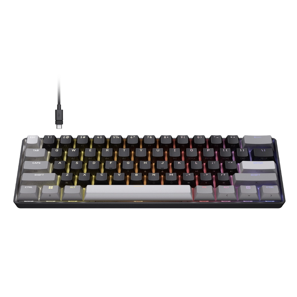 מקלדת גיימינג חוטית דגם CLIPPER PRO MINI 60 Hall Effect בצבע שחור מבית Corsair