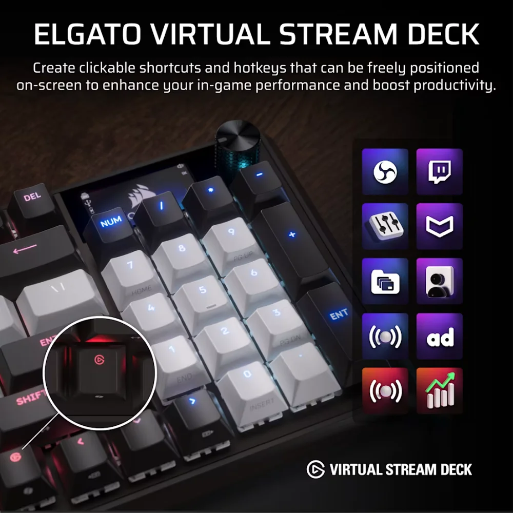 מקלדת גיימינג מכנית דגם Vanguard 96 (MLX Plasma) מבית Corsair