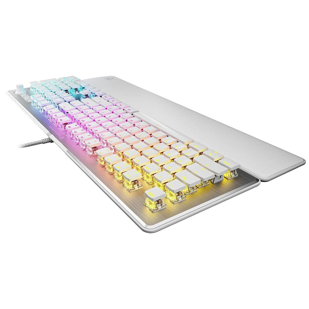 מקלדת גיימינג מכנית Turtle Beach Vulcan II – תאורת AIMO RGB לבן