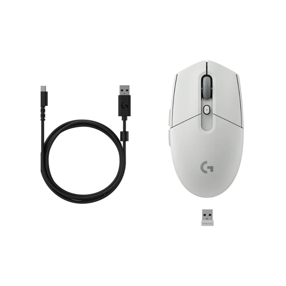 עכבר גיימינג אלחוטי G305 X SUPERLIGHT LIGHTSPEED בצבע לבן מבית Logitech