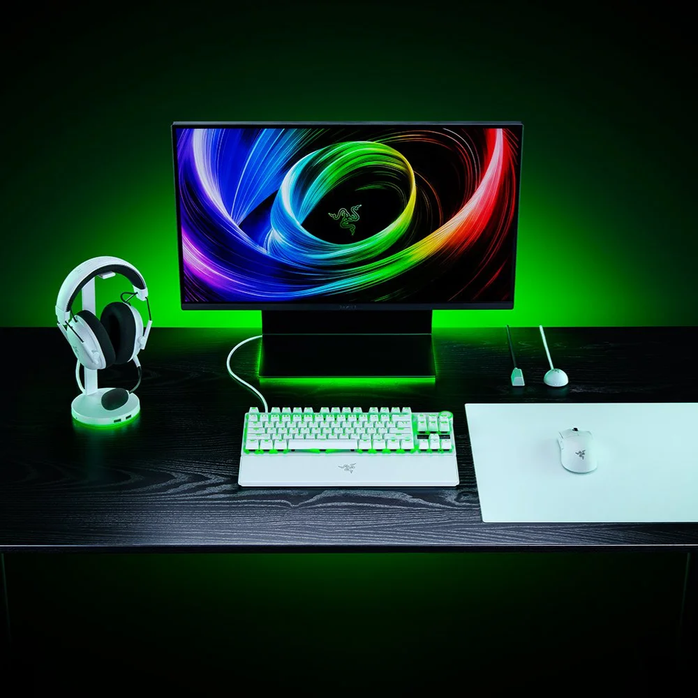 משטח עכבר גיימינג מזכוכית דגם Razer Atlas Pro בצבע לבן מבית Razer