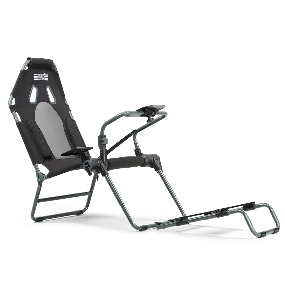 באנדל הגה Ferrari 458 Spider מבית Thrustmaster ומושב GTLite Carbon Grey מבית Next Level Racing