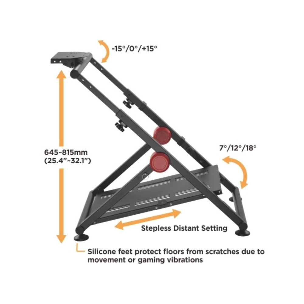 מעמד מתקפל להגה מרוצים דגם LRS04-BS מבית Lumi