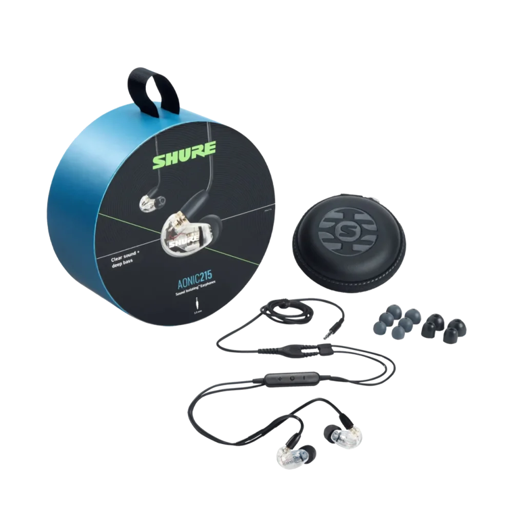 אוזניות שקופות AONIC 215 Sound Isolating™מבית SHURE
