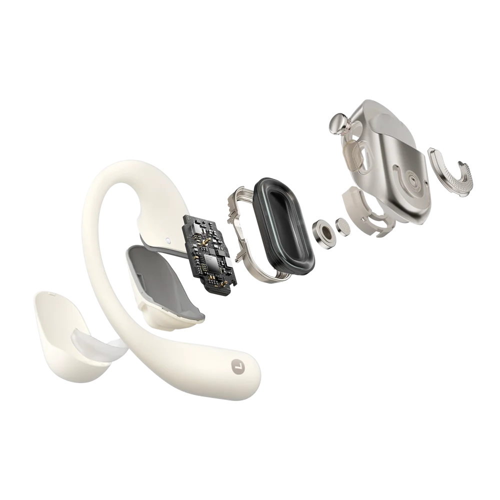 אוזניות אלחוטיות Shokz OPENFIT 2 בז'