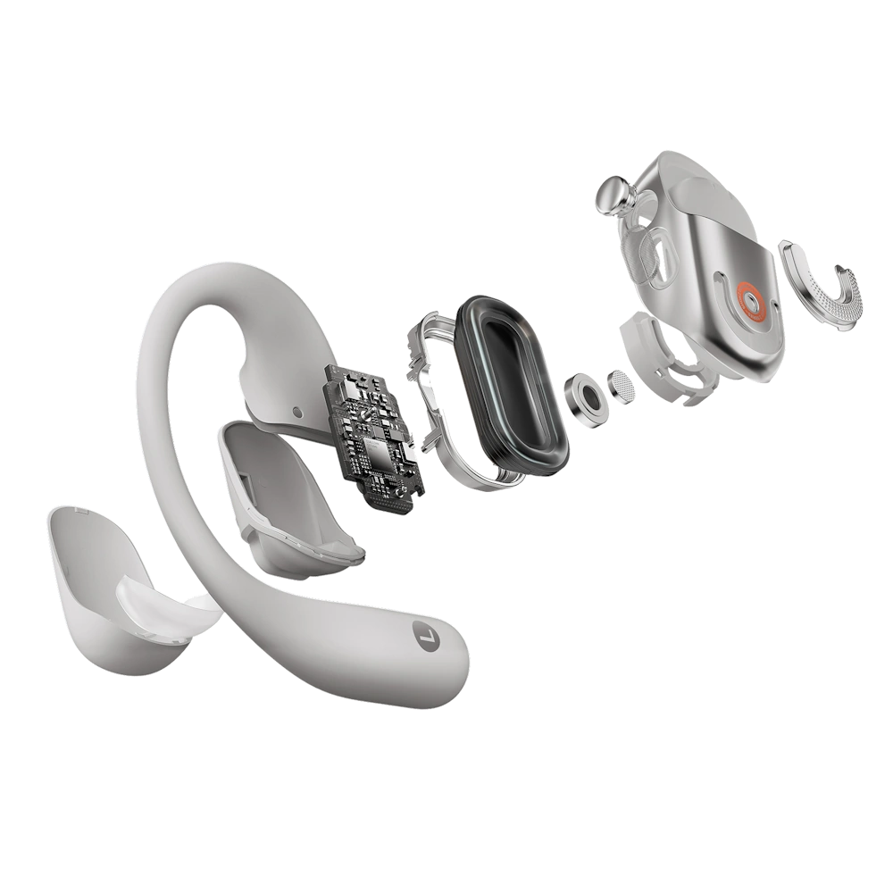 אוזניות אלחוטיות +Shokz OPENFIT 2 אפור