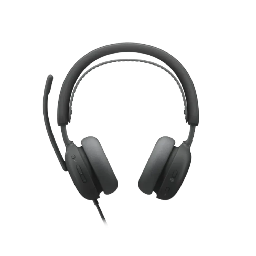 אוזניות חוטיות דגם Zone Wired 2 בצבע אפור מבית Logitech