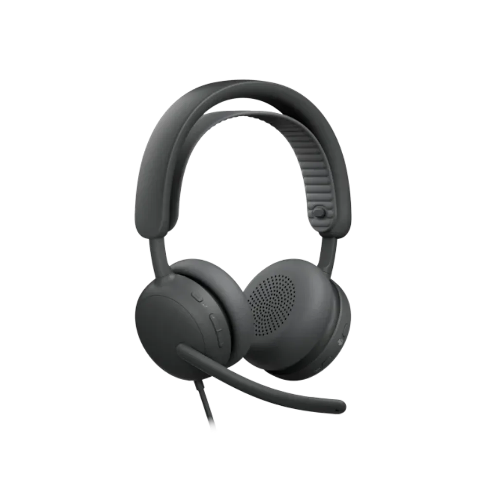 אוזניות חוטיות דגם Zone Wired 2 בצבע אפור מבית Logitech