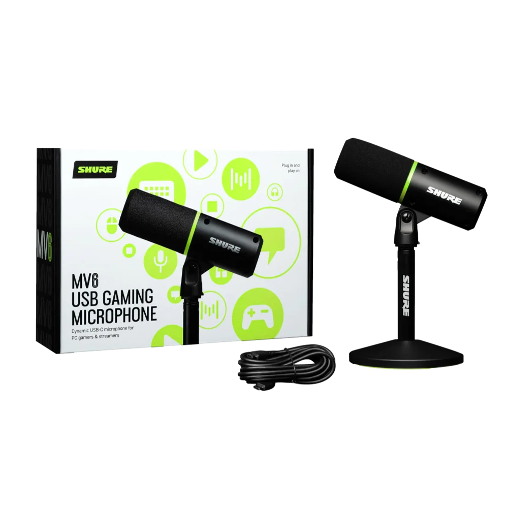 מיקרופון גיימינג USB MV6 מבית SHURE