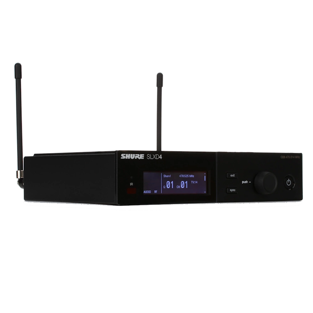 Shure SLXD4E – מקלט דיגיטלי אלחוטי