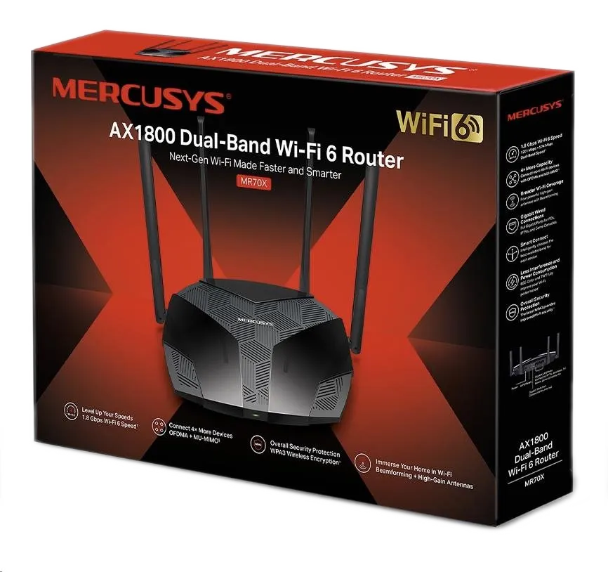 MR70X  AX1800 WiFi 6 Router מבית MERCUSYS