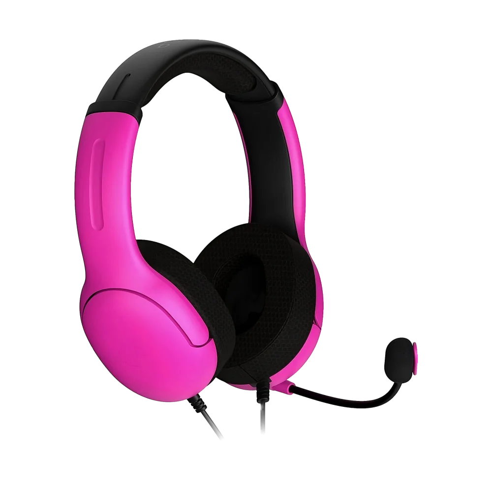 אוזניות חוטיות דגם PDP Airlite ל-PS5 בצבע ורוד מבית Turtle Beach