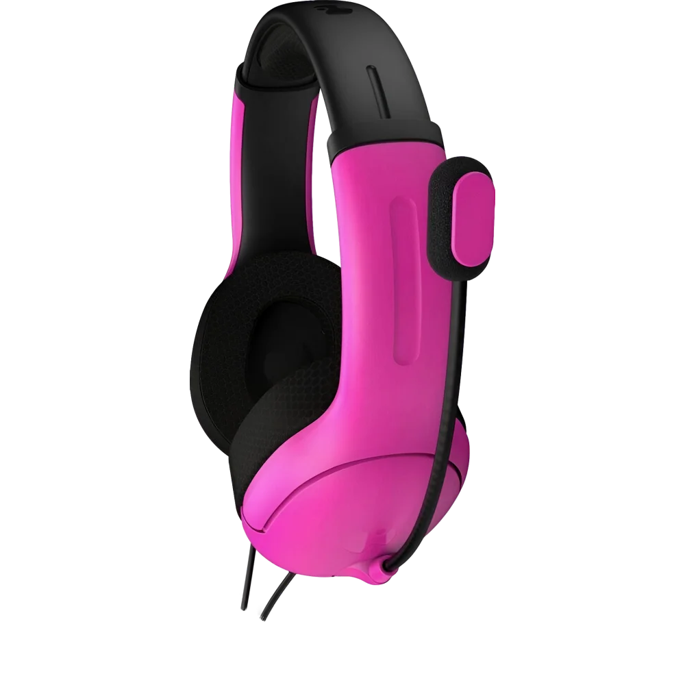 אוזניות חוטיות דגם PDP Airlite ל-PS5 בצבע ורוד מבית Turtle Beach