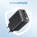 מטען קיר משולב כבל Anker Nano Charger 35W with USB-C cable בצבע שחור