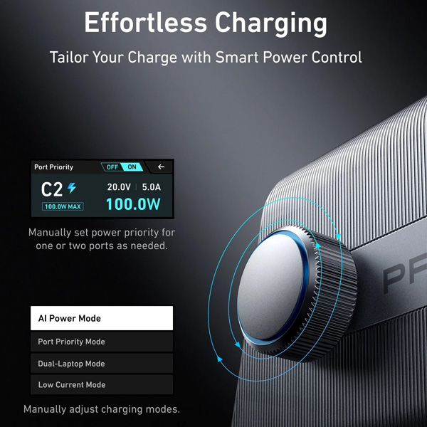 עמדת טעינה עוצמתית 6 יציאות Anker Prime Charger 250W 6 Ports GaN A2345