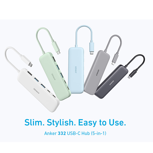 רכזת Anker 332 USB-C Hub 5-in-1