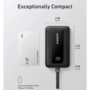 סוללת גיבוי ניידת קומפקטית Anker Zolo Power Bank 30W 10000mAh בצבע שחור