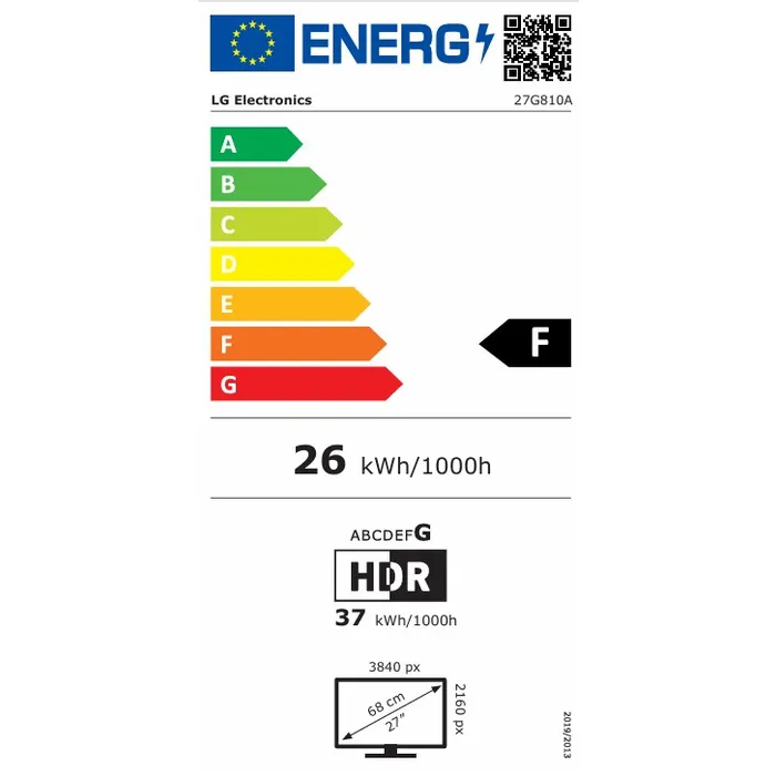 צג גיימינג "27 LG UltraGear™ G8 4K IPS תוצרת LG דגם: 27G810A-B