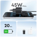 מטען קיר Anker Nano Charger 45W בצבע שחור