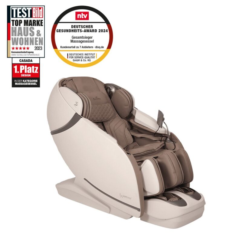 כורסת עיסוי Skyliner 25years מבית Casada — קרם / חום