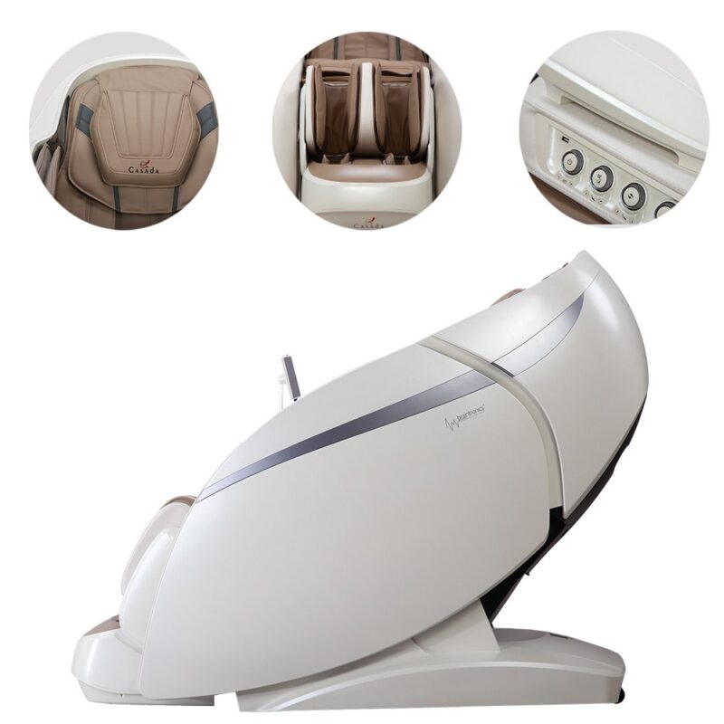 כורסת עיסוי SKYLINER 3 מבית Casada — חום / לבן